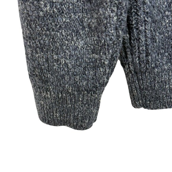 Immagini Sweater Mens XL Blue Acrylic Wool Blend Jumper Mock Neck Italy - Picture 4 of 7